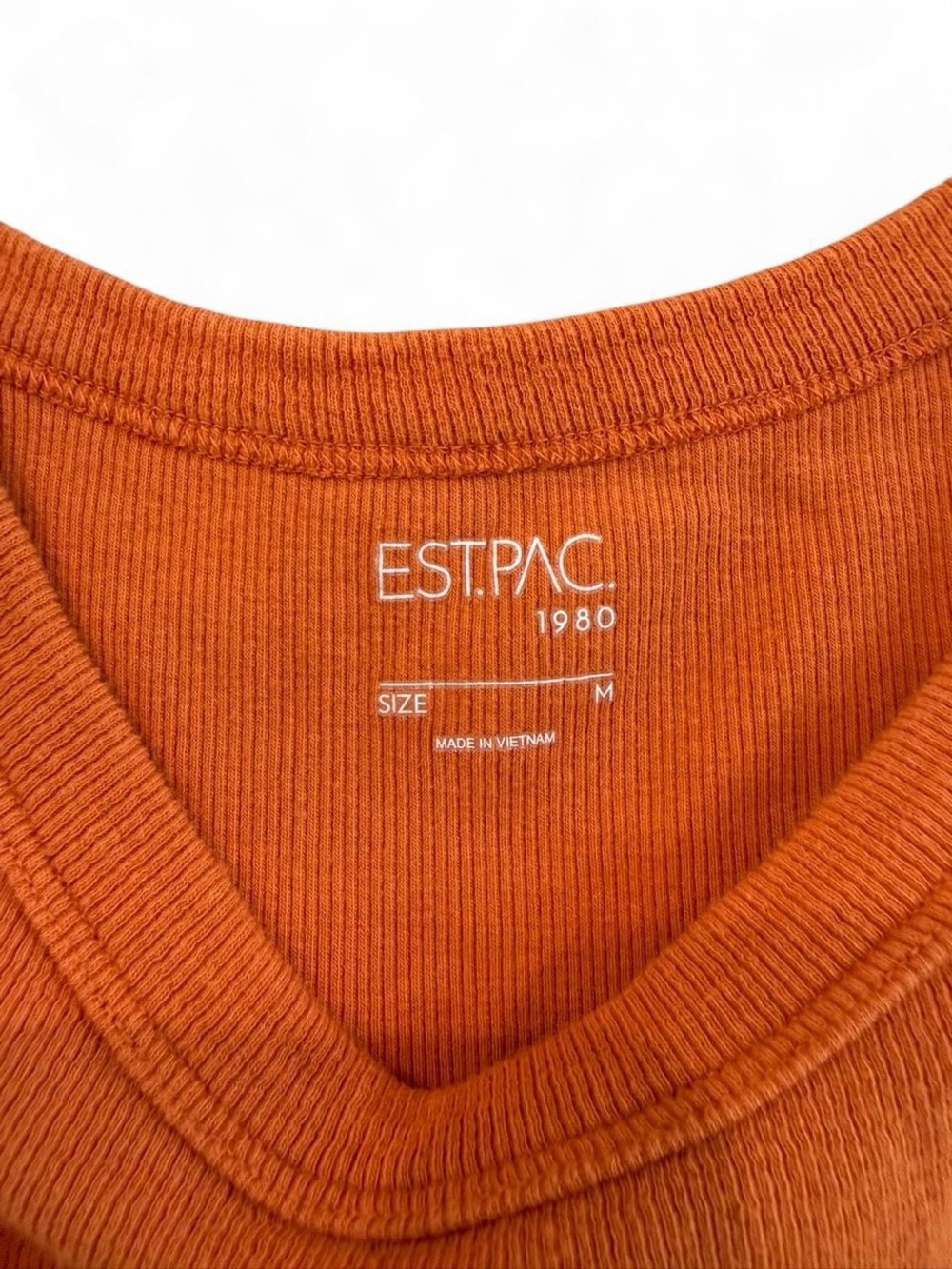 PacSun Orange Ribbed Cropped Tank Top - Picture 6 of 7